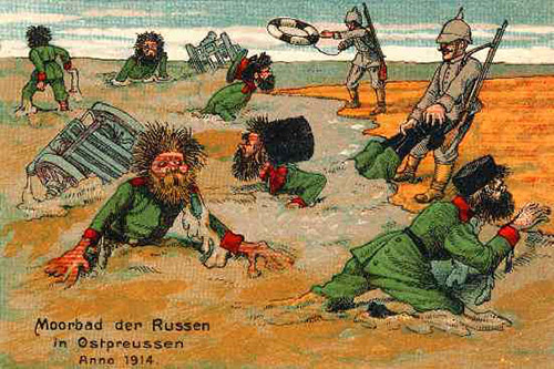 Первая мировая война в Восточной Пруссии на немецких почтовых открытках